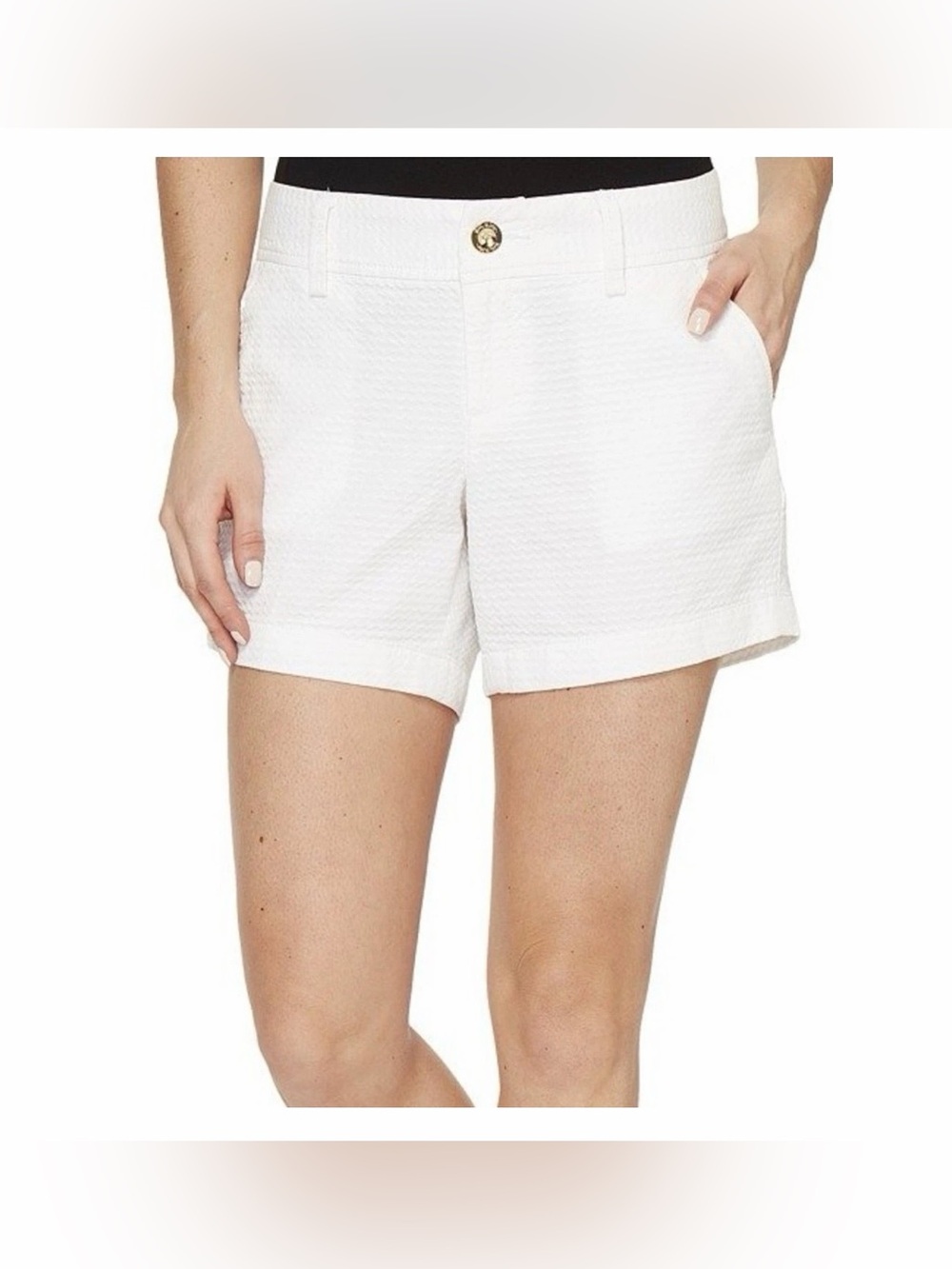 Lilly Pulitzer Callahan Jacquard White Textured Shorts Size 12